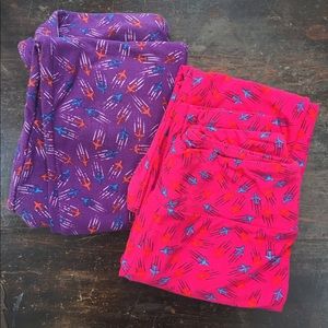 2 Pair OS LLR airplane Leggings